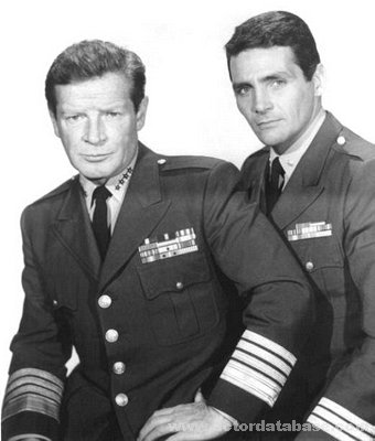 Richard Basehart and David Hedison in Voyage to the Bottom of the Sea