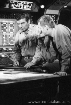 Richard Basehart and Robert Dowdell in "Rescue" 